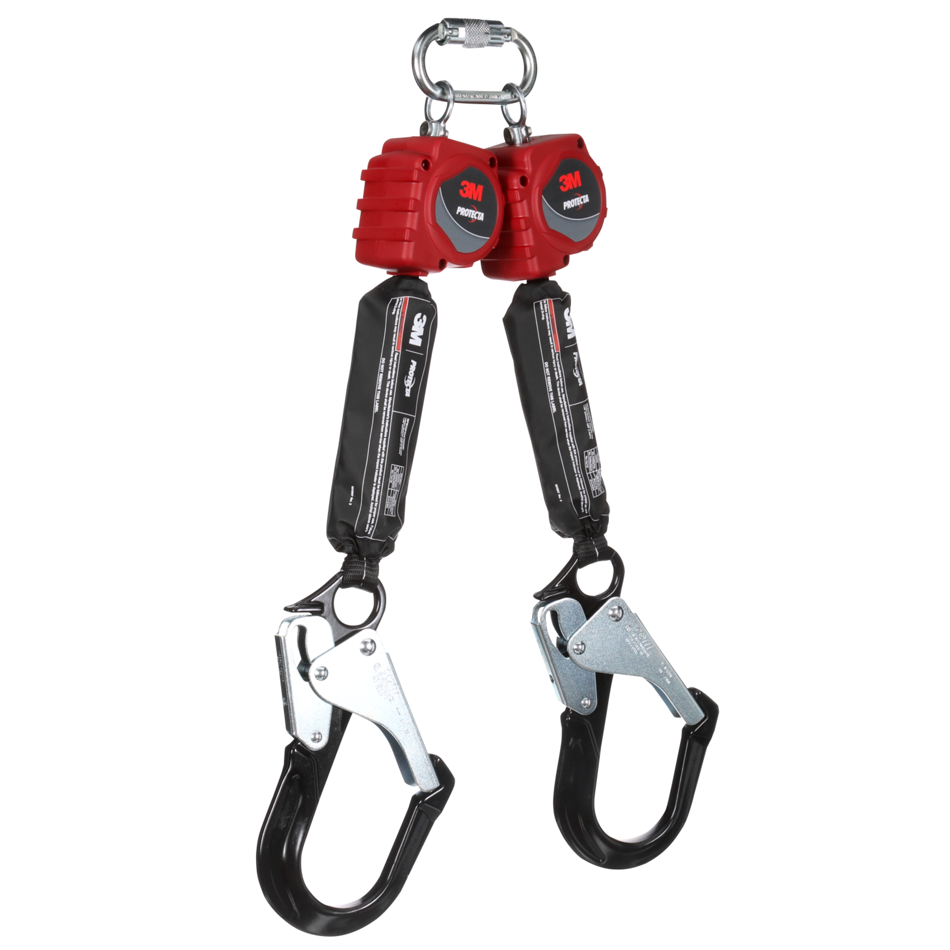 3M Protecta Twin-Leg Self-Retracting Lifeline with Carabiner - Web - Aluminum Rebar Hook - 6 ft - 3100634