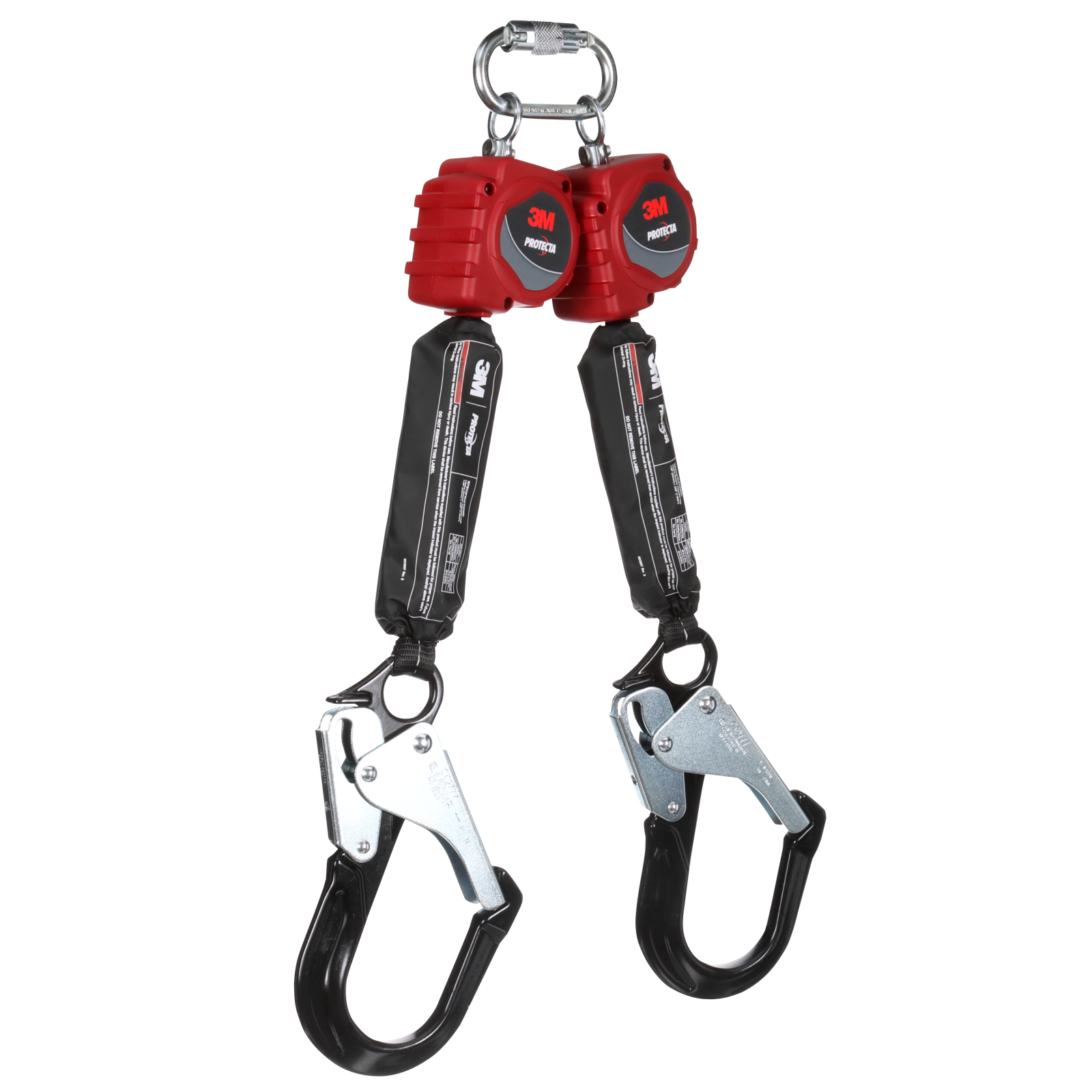 3M Protecta Twin-Leg Self-Retracting Lifeline with Carabiner - Web - Aluminum Rebar Hook - 6 ft - 3100634
