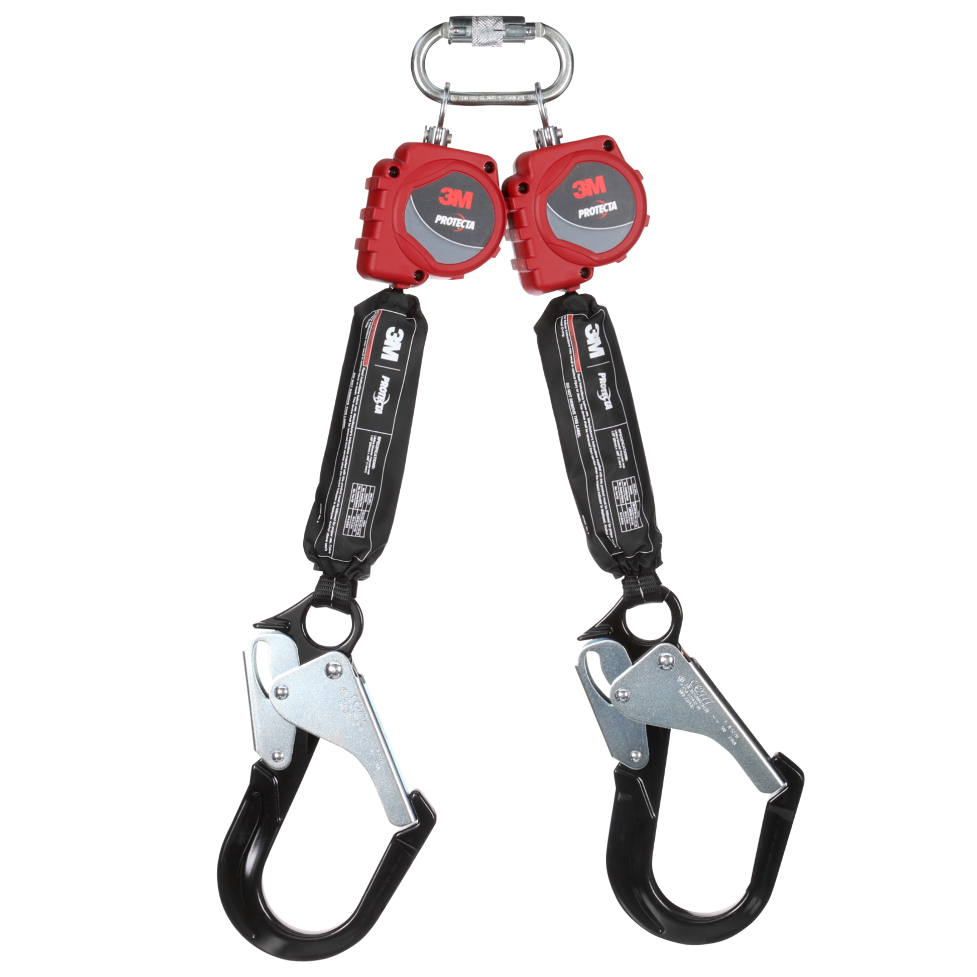 3M Protecta Twin-Leg Self-Retracting Lifeline with Carabiner - Web - Aluminum Rebar Hook - 6 ft - 3100634