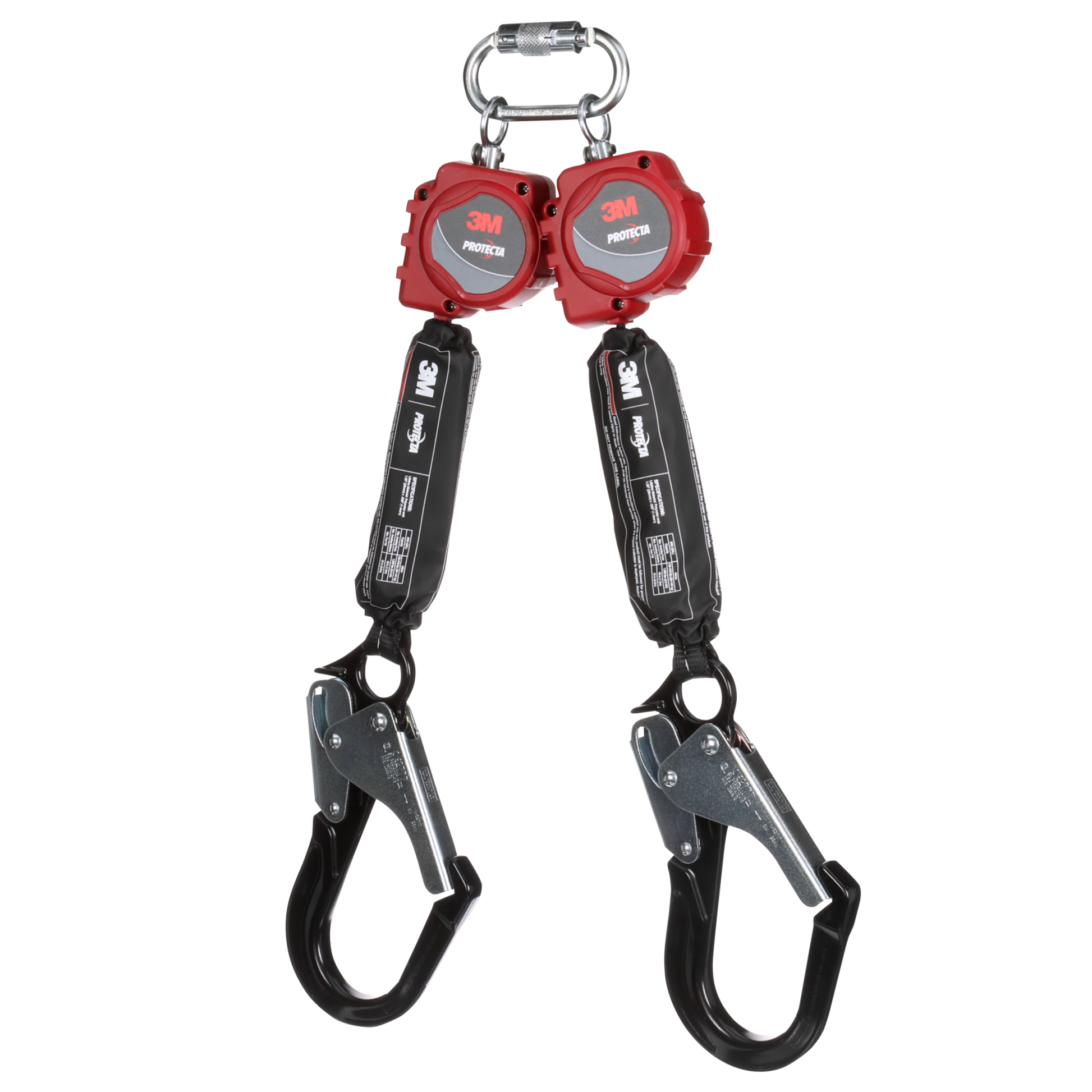 3M Protecta Twin-Leg Self-Retracting Lifeline with Carabiner - Web - Aluminum Rebar Hook - 6 ft - 3100634