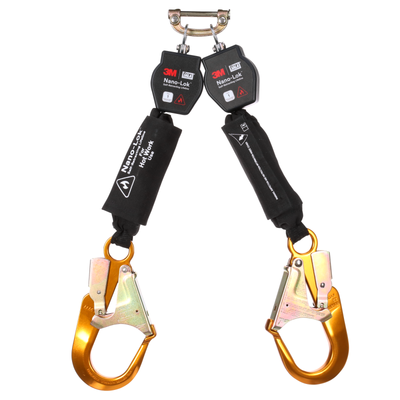 3M DBI-SALA Nano-Lok Hot Work Twin-Leg Personal Self-Retracting Lifeline - Kevlar Fiber Web - 6 ft - 3100570