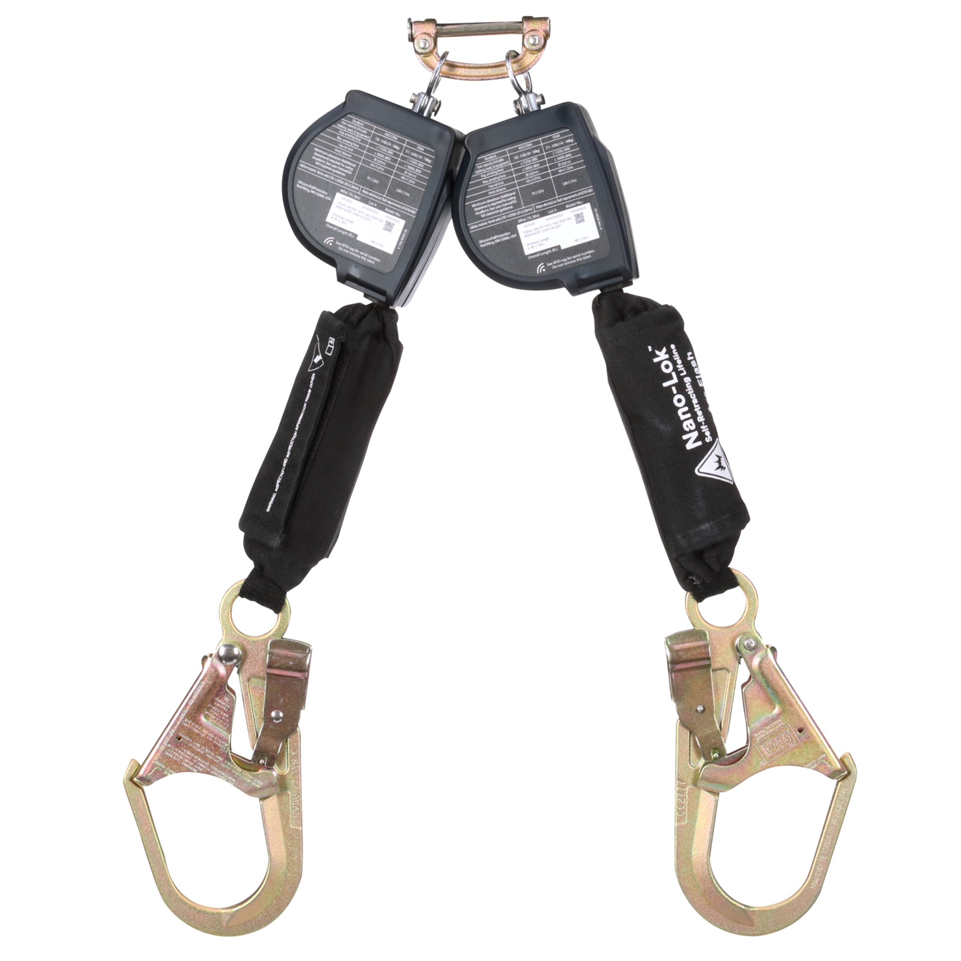 3M DBI-SALA Nano-Lok Arc Flash Twin-Leg Personal Self-Retracting Lifeline - Kevlar Fiber Web - 8 ft - 3100584