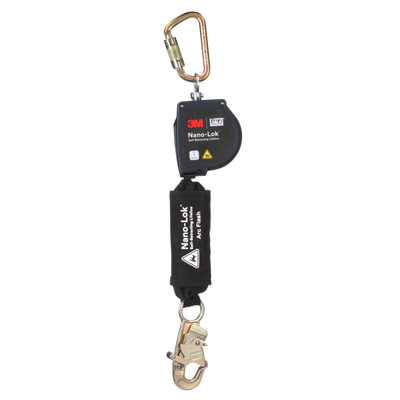 3M DBI-SALA Nano-Lok Arc Flash Self-Retracting Lifeline with Carabiner - Web - Steel Snap Hook - 8 ft - 3100580