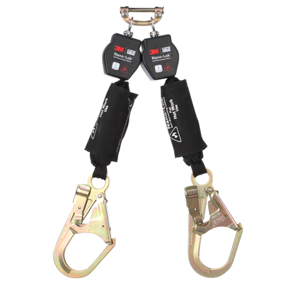 3M DBI-SALA Nano-Lok Hot Work Twin-Leg Personal Self-Retracting Lifeline - Kevlar Fiber Web - 6 ft - 3100567