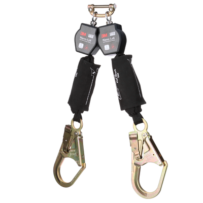 3M DBI-SALA Nano-Lok Hot Work Twin-Leg Personal Self-Retracting Lifeline - Kevlar Fiber Web - 6 ft - 3100567