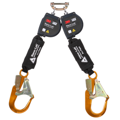 3M DBI-SALA Nano-Lok Arc Flash Twin-Leg Personal Self-Retracting Lifeline - Kevlar Fiber Web - 8 ft - 3100587
