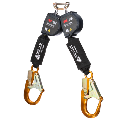 3M DBI-SALA Nano-Lok Arc Flash Twin-Leg Personal Self-Retracting Lifeline - Kevlar Fiber Web - 8 ft - 3100587