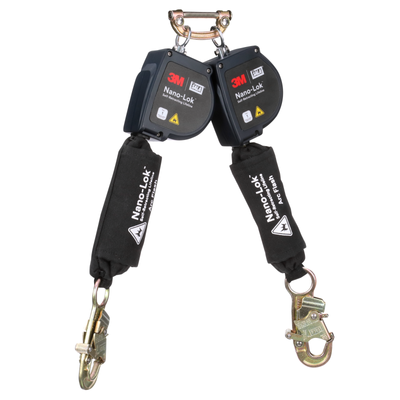 3M DBI-SALA Nano-Lok Arc Flash Twin-Leg Personal Self-Retracting Lifeline - Kevlar Fiber Web - 8 ft - 3100582