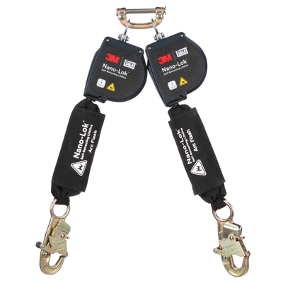 3M DBI-SALA Nano-Lok Arc Flash Twin-Leg Personal Self-Retracting Lifeline - Kevlar Fiber Web - 8 ft - 3100582