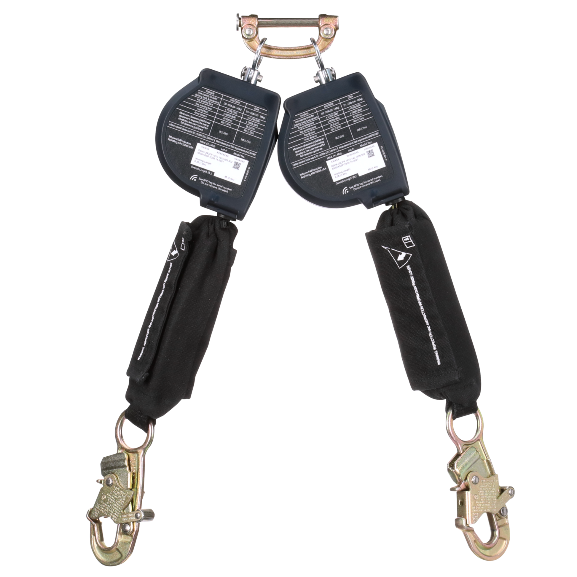 3M DBI-SALA Nano-Lok Arc Flash Twin-Leg Personal Self-Retracting Lifeline - Kevlar Fiber Web - 8 ft - 3100582