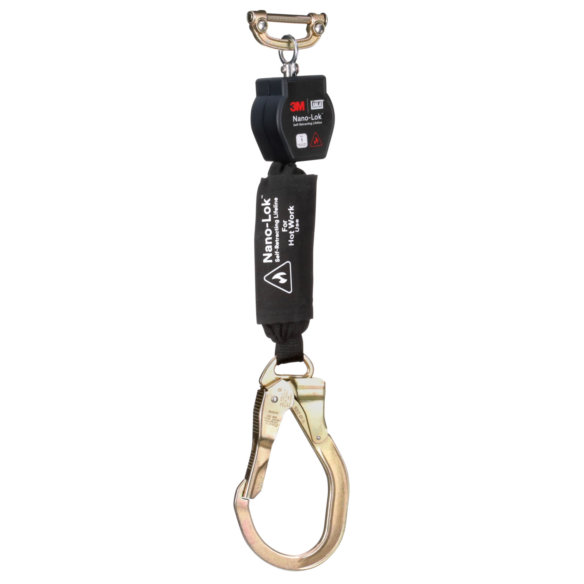 3M DBI-SALA Nano-Lok Hot Work Self-Retracting Lifeline with Quick Connect - Web - Steel Rebar Lock Hook - 6 ft - 3100558