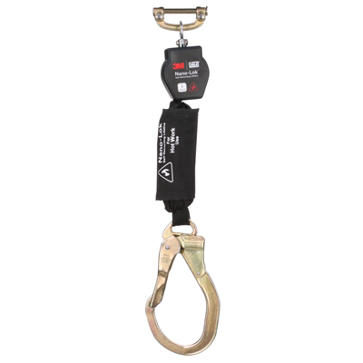 3M DBI-SALA Nano-Lok Hot Work Self-Retracting Lifeline with Quick Connect - Web - Steel Rebar Lock Hook - 6 ft - 3100558