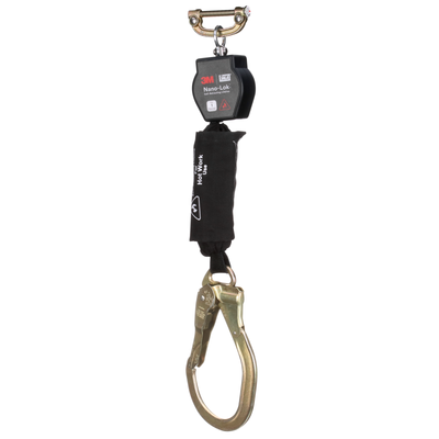 3M DBI-SALA Nano-Lok Hot Work Self-Retracting Lifeline with Quick Connect - Web - Steel Rebar Lock Hook - 6 ft - 3100558