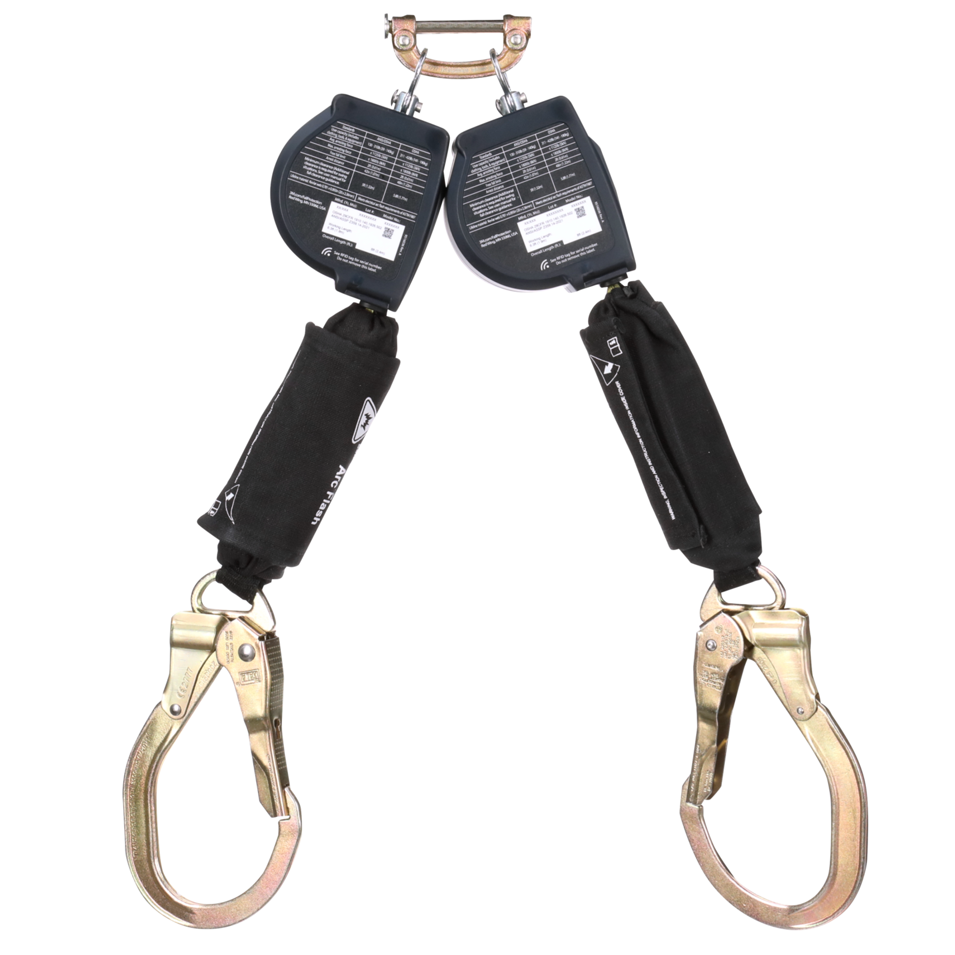 3M DBI-SALA Nano-Lok Arc Flash Twin-Leg Personal Self-Retracting Lifeline - Kevlar Fiber Web - 8 ft - 3100585