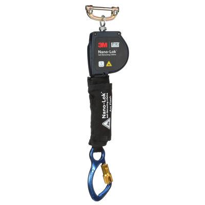 3M DBI-SALA Nano-Lok Arc Flash Self-Retracting Lifeline with Quick Connect - Web - Aluminum Carabiner - 8 ft - 3100577