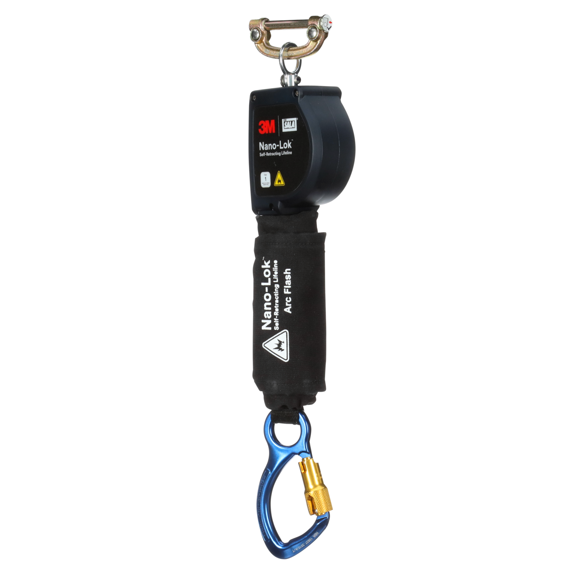 3M DBI-SALA Nano-Lok Arc Flash Self-Retracting Lifeline with Quick Connect - Web - Aluminum Carabiner - 8 ft - 3100577