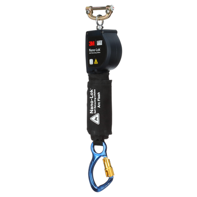3M DBI-SALA Nano-Lok Arc Flash Self-Retracting Lifeline with Quick Connect - Web - Aluminum Carabiner - 8 ft - 3100577