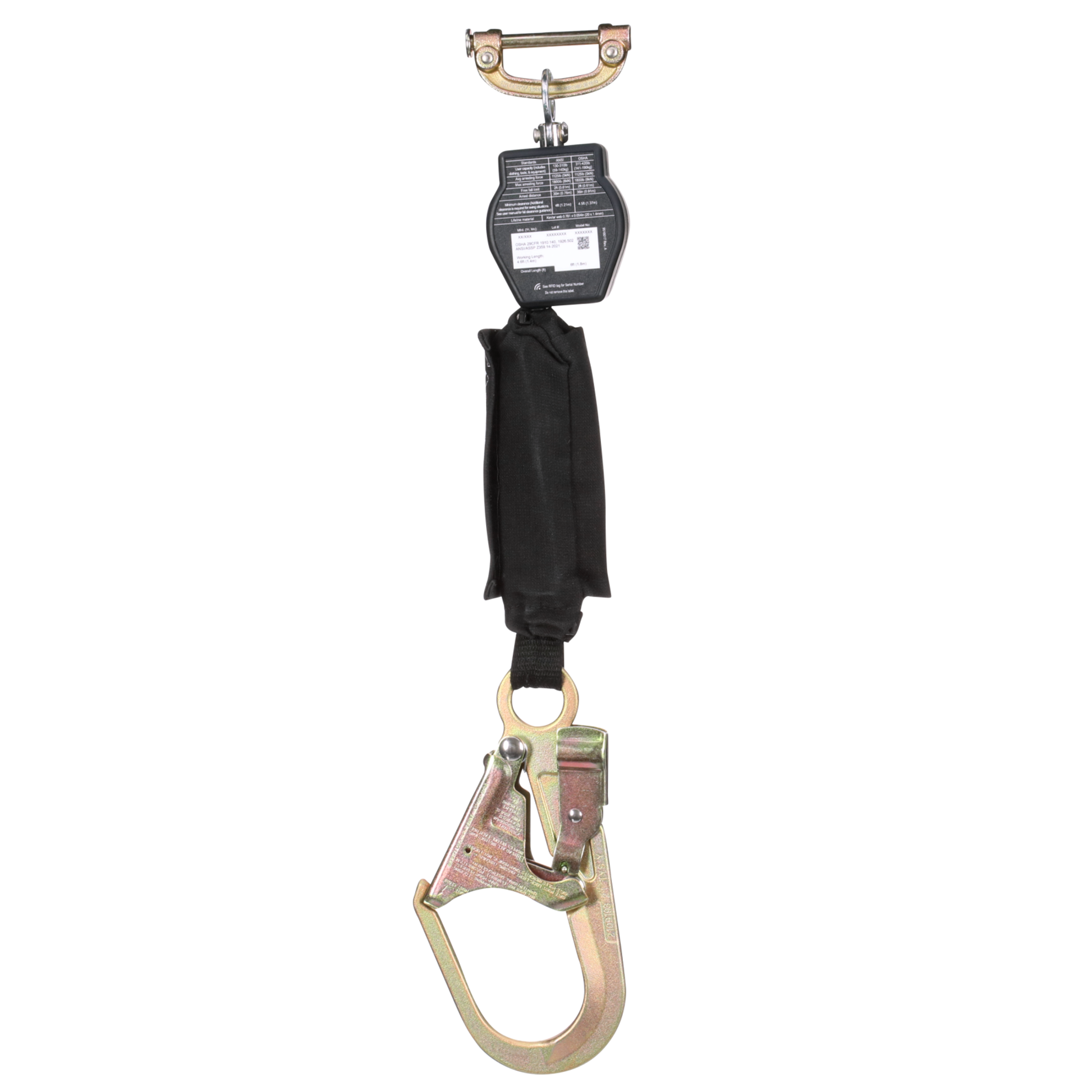 3M DBI-SALA Nano-Lok Hot Work Personal Self-Retracting Lifeline - Kevlar Fiber Web - 6 ft - 3100557