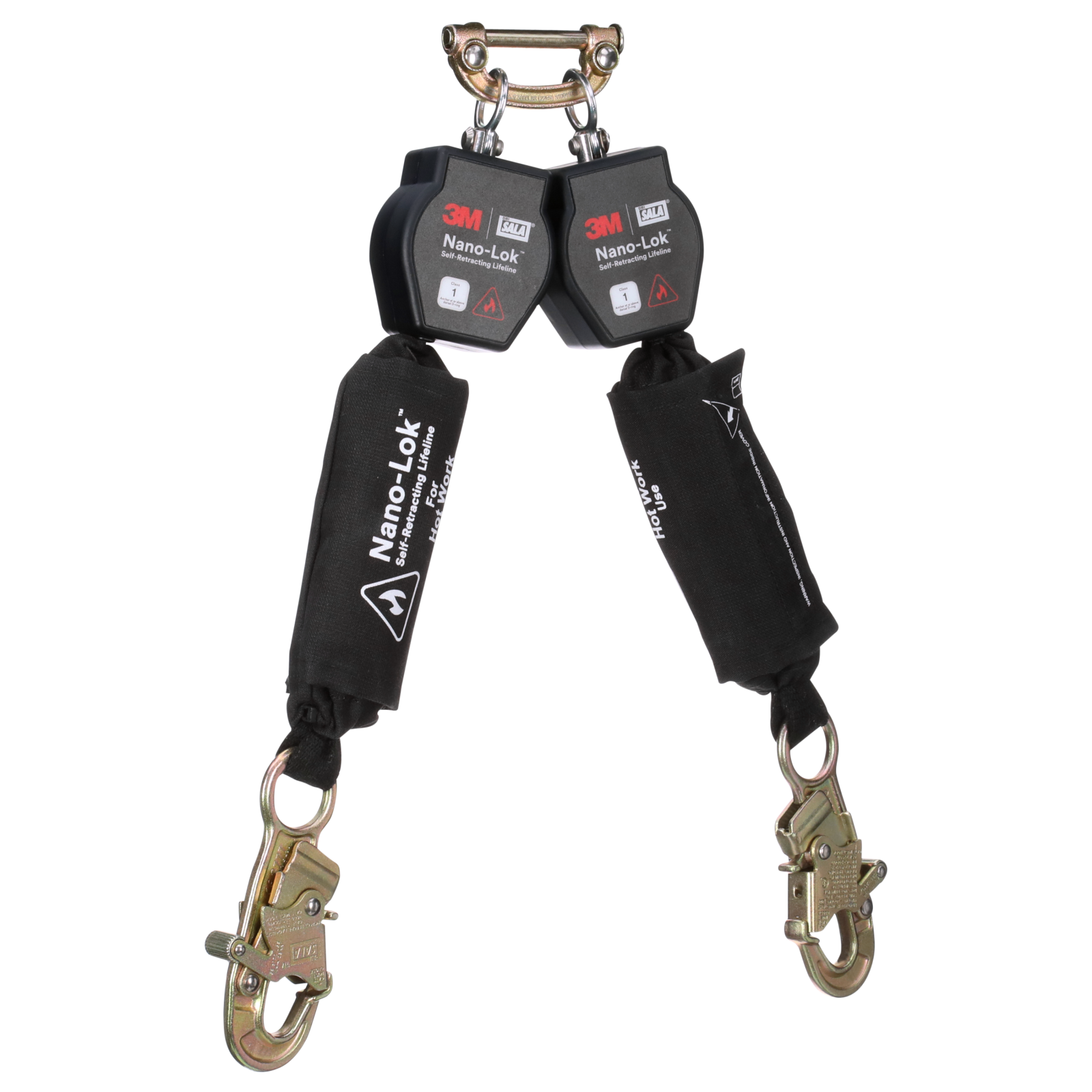 3M DBI-SALA Nano-Lok Hot Work Twin-Leg Personal Self-Retracting Lifeline - Kevlar Fiber Web - 6 ft - 3100565