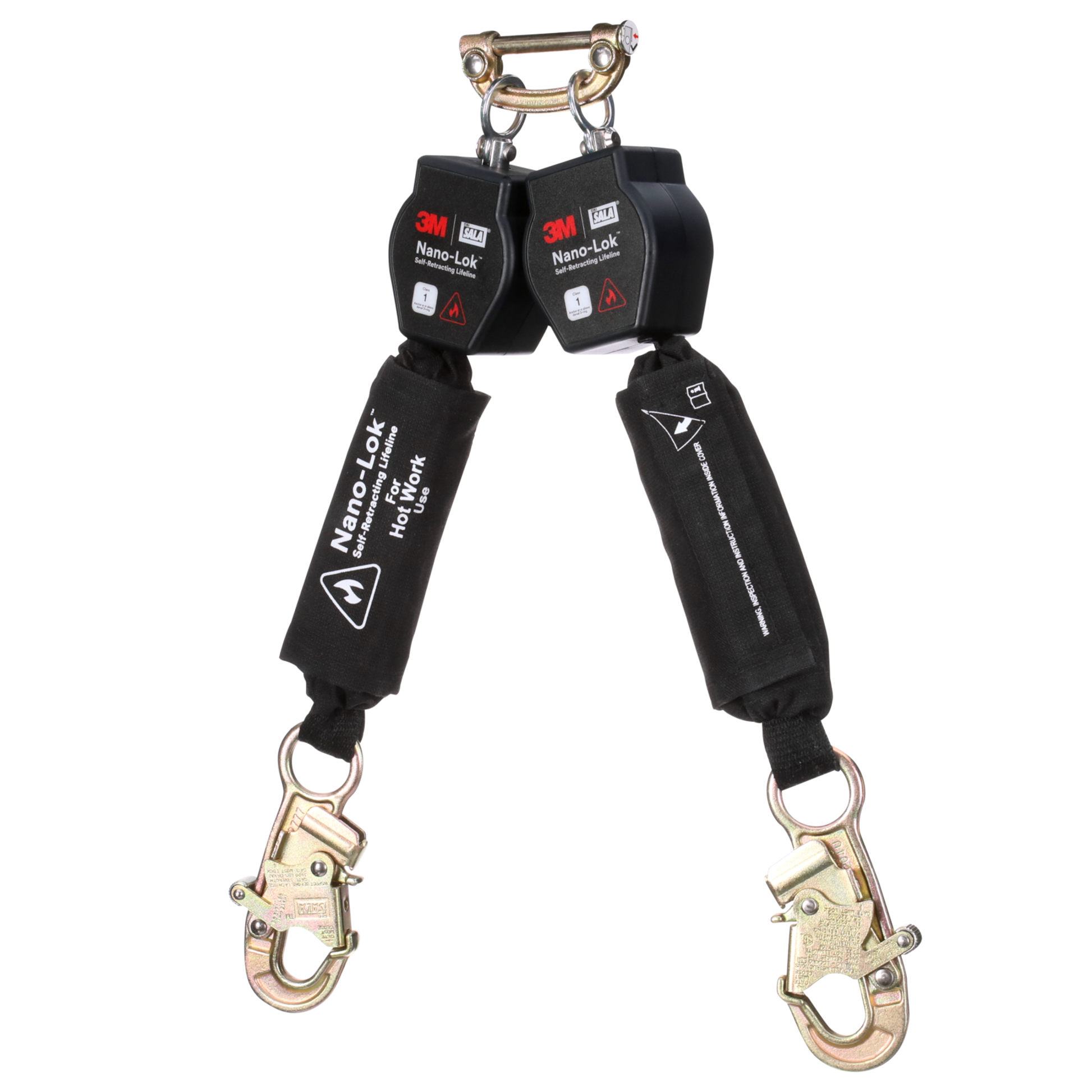 3M DBI-SALA Nano-Lok Hot Work Twin-Leg Personal Self-Retracting Lifeline - Kevlar Fiber Web - 6 ft - 3100565