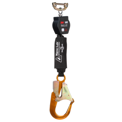 3M DBI-SALA Nano-Lok Hot Work Self-Retracting Lifeline with Quick Connect - Web - Aluminum Rebar Hook - 6 ft - 3100560