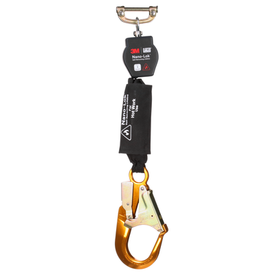 3M DBI-SALA Nano-Lok Hot Work Self-Retracting Lifeline with Quick Connect - Web - Aluminum Rebar Hook - 6 ft - 3100560