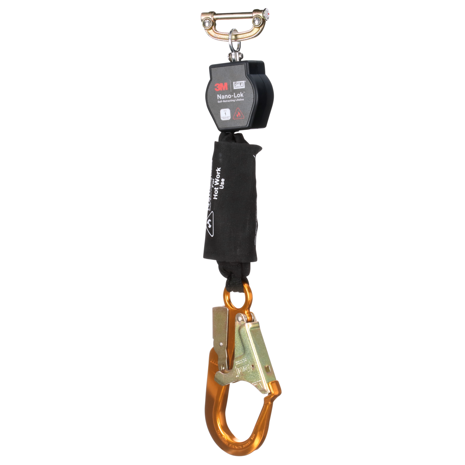 3M DBI-SALA Nano-Lok Hot Work Self-Retracting Lifeline with Quick Connect - Web - Aluminum Rebar Hook - 6 ft - 3100560