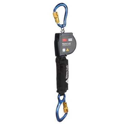 3M DBI-SALA Nano-Lok Arc Flash Self-Retracting Lifeline with Anchor Hook - Web - Aluminum Carabiner - 8 ft - 3100581