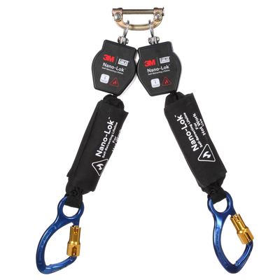 3M DBI-SALA Nano-Lok Hot Work Twin-Leg Personal Self-Retracting Lifeline - Kevlar Fiber Web - 6 ft - 3100569