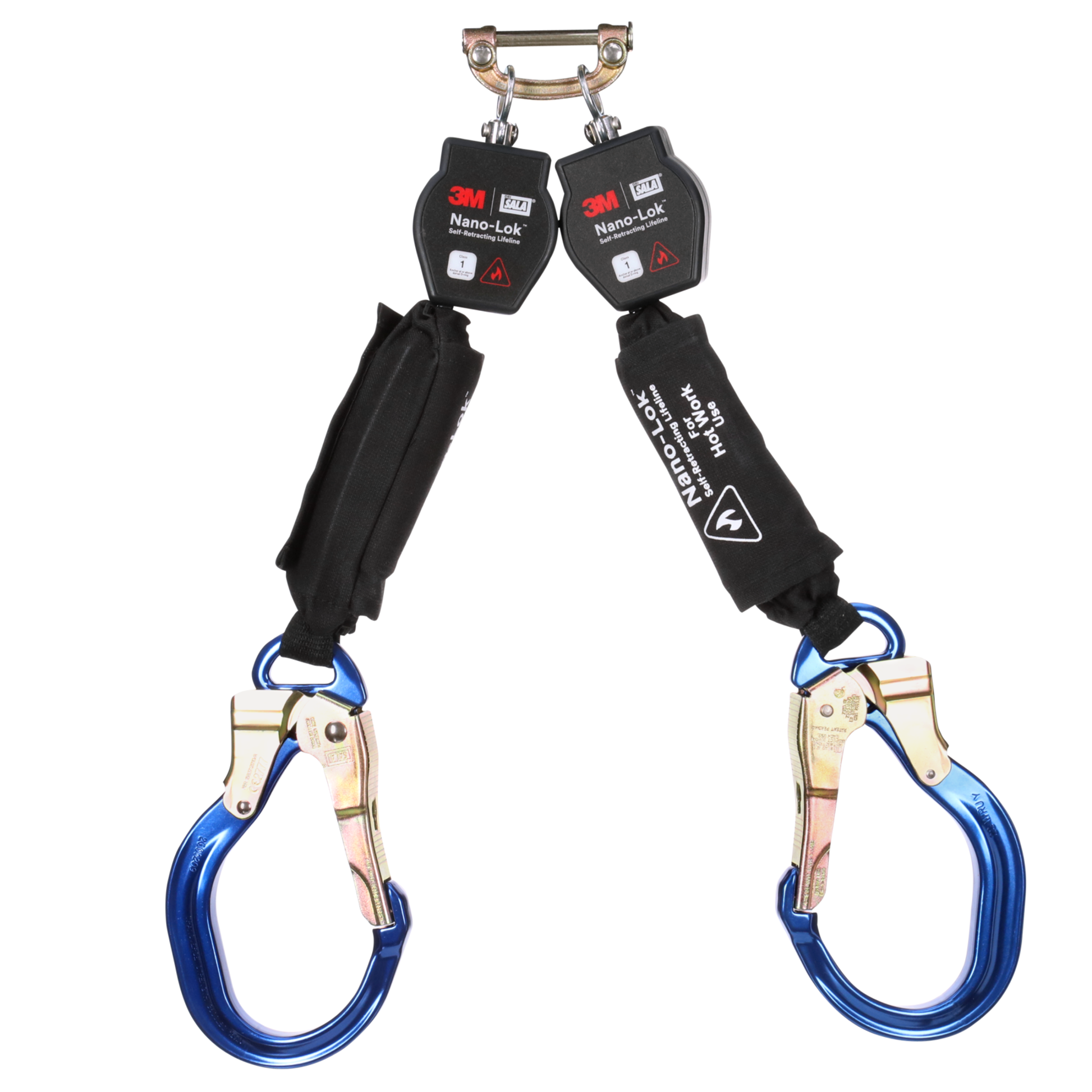 3M DBI-SALA Nano-Lok Hot Work Twin-Leg Personal Self-Retracting Lifeline - Kevlar Fiber Web - 6 ft - 3100571