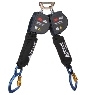 3M DBI-SALA Nano-Lok Arc Flash Twin-Leg Personal Self-Retracting Lifeline - Kevlar Fiber Web - 8 ft - 3100586