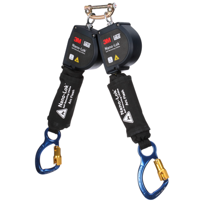 3M DBI-SALA Nano-Lok Arc Flash Twin-Leg Personal Self-Retracting Lifeline - Kevlar Fiber Web - 8 ft - 3100586