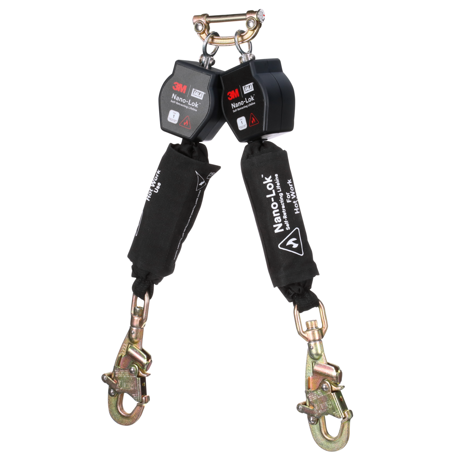 3M DBI-SALA Nano-Lok Hot Work Twin-Leg Personal Self-Retracting Lifeline - Kevlar Fiber Web - 6 ft - 3100566
