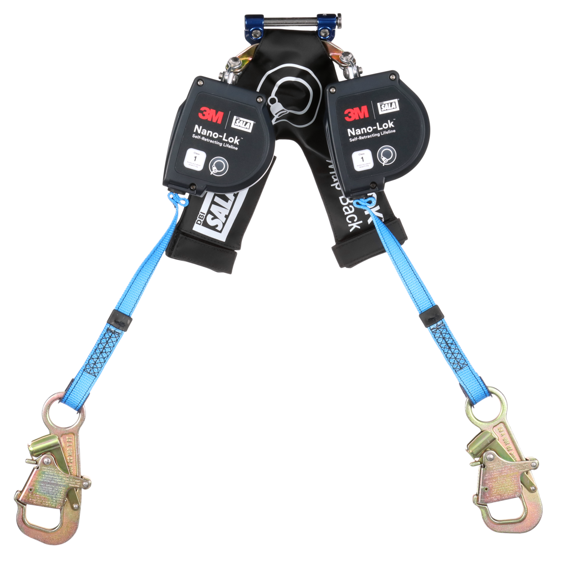 3M DBI-SALA Nano-Lok Twin-Leg Self-Retracting Lifeline with Quick Connect - Web - Wrap Back - 8 ft. - 3100617