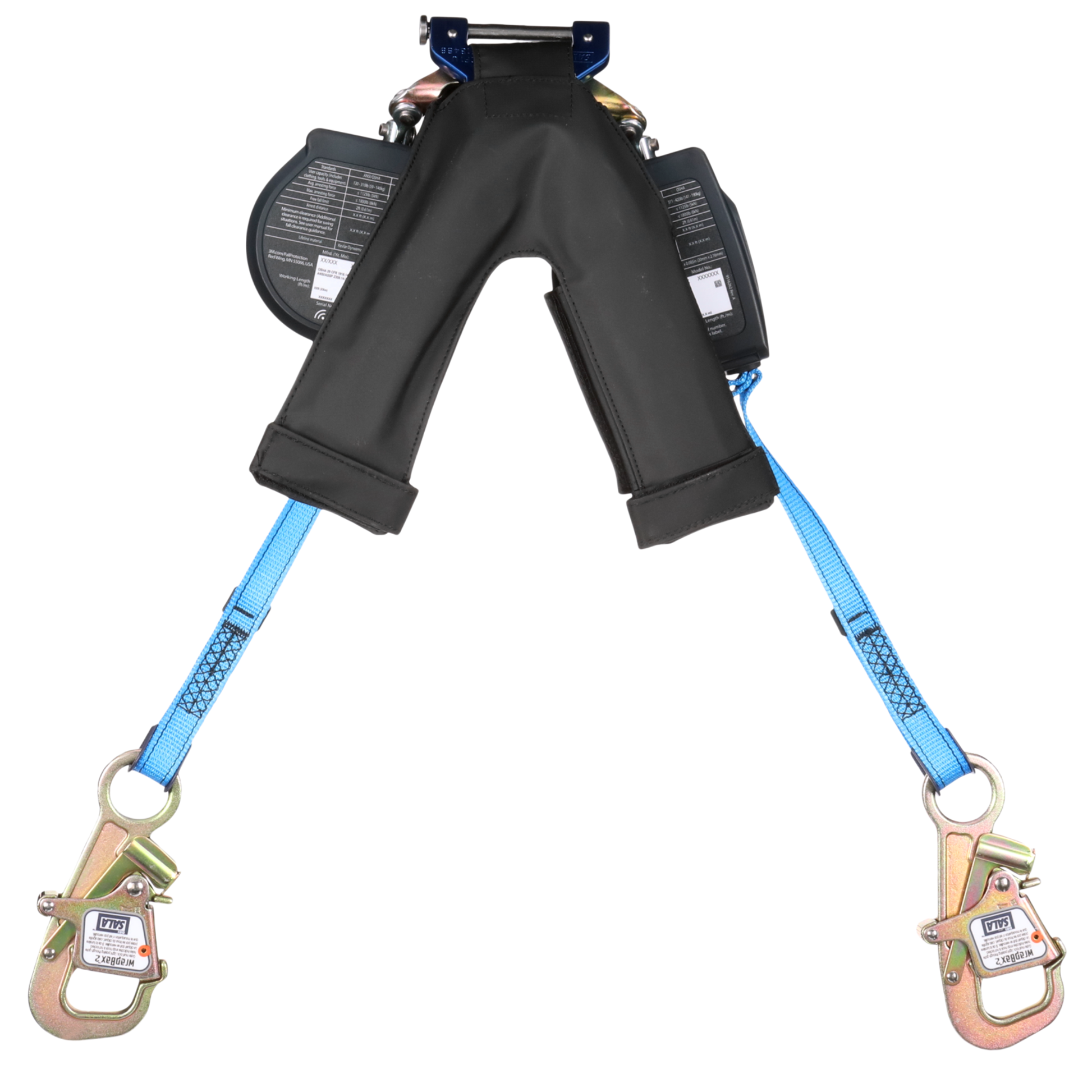 3M DBI-SALA Nano-Lok Twin-Leg Self-Retracting Lifeline with Quick Connect - Web - Wrap Back - 8 ft. - 3100617