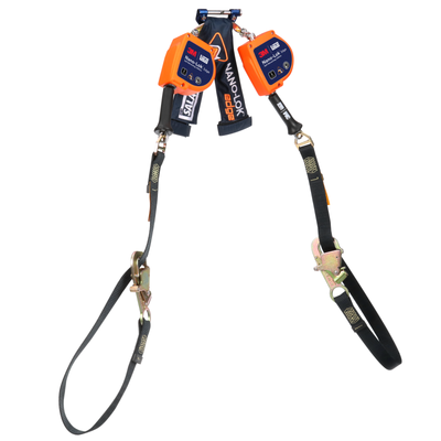 3M DBI-SALA Nano-Lok edge Twin-Leg Tie-Back Personal Self-Retracting Lifeline - Galvanized Cable - 9 ft - 3500287