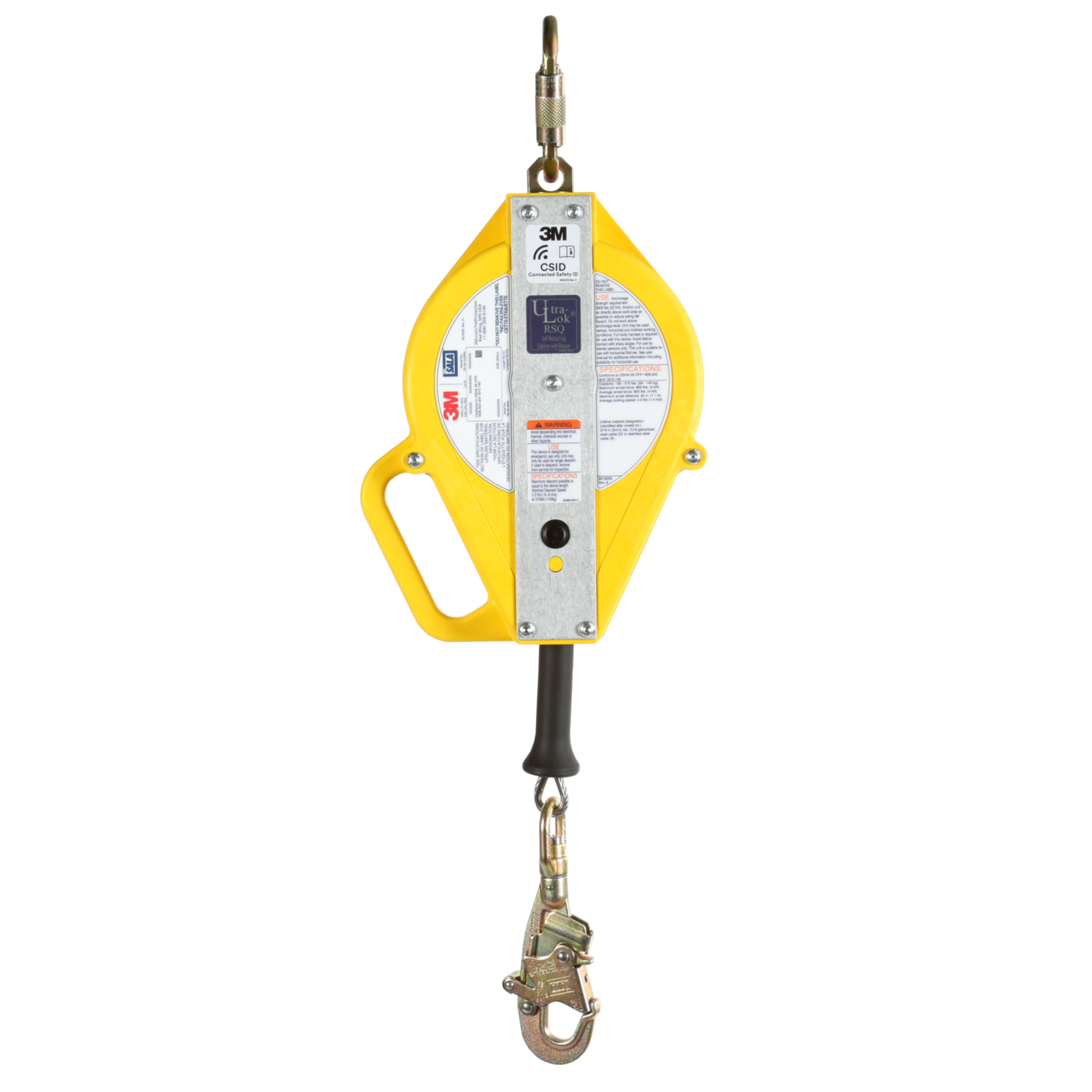 3M DBI-SALA Ultra-Lok RSQ Self-Retracting Lifeline - Stainless Steel Cable - 50 ft - 3503889