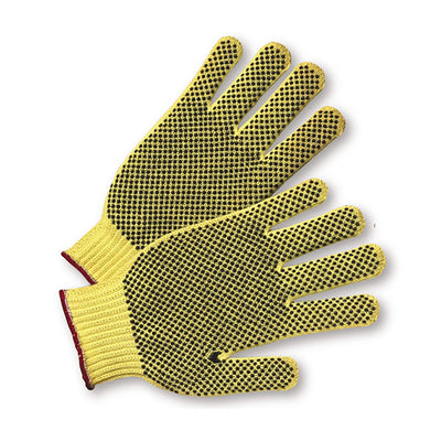 PIP Seamless Knit DuPont Kevlar Glove w/Double-Sided PVC Dot Grip - Ladies' - Yellow - 1/DZ - 330-WC35KDBSL