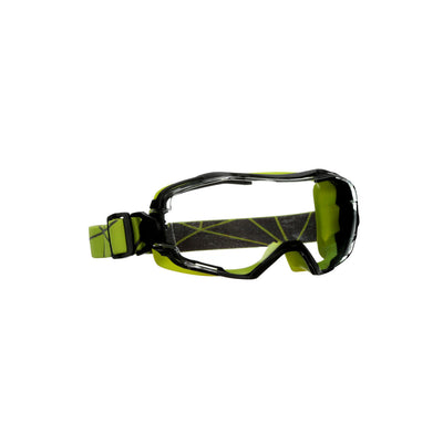 3M GoggleGear 6000 Series GG6001SGAF-GRN Green Shroud Scotchgard Anti-Fog Coating Clear AF-AS Lens 10ea/cs