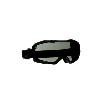 3M GoggleGear 6000 Series GG6002SGAF-BLK Black Shroud Scotchgard Anti-Fog Coating Gray AF-AS Lens - Box/10 Pair