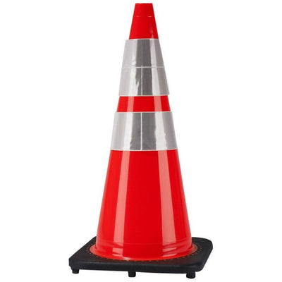 28" Wide Body Traffic Cone with Reflective Collars