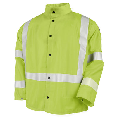Revco Hi-Viz 9 oz. Welding Jacket with Reflective Stripes - JF1012-LM