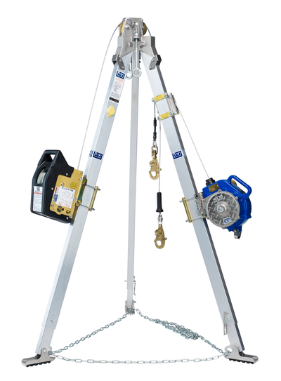 3M DBI-SALA Confined Space Aluminum Tripod with Winch and 3-Way SRL - 60 ft (Winch) - 50 ft (SRL) - Stainless Steel Cable - 8301073