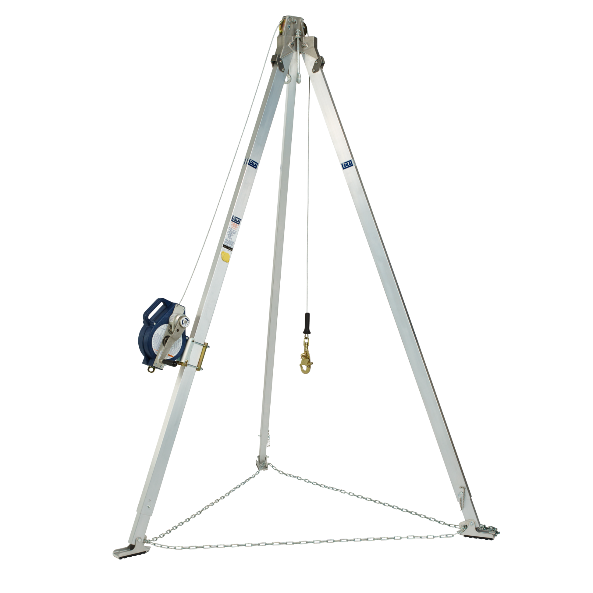 3M DBI-SALA Confined Space Aluminum Tripod with 3-Way SRL - 7 ft Tripod - 50 ft Galvanized Cable - 8301090