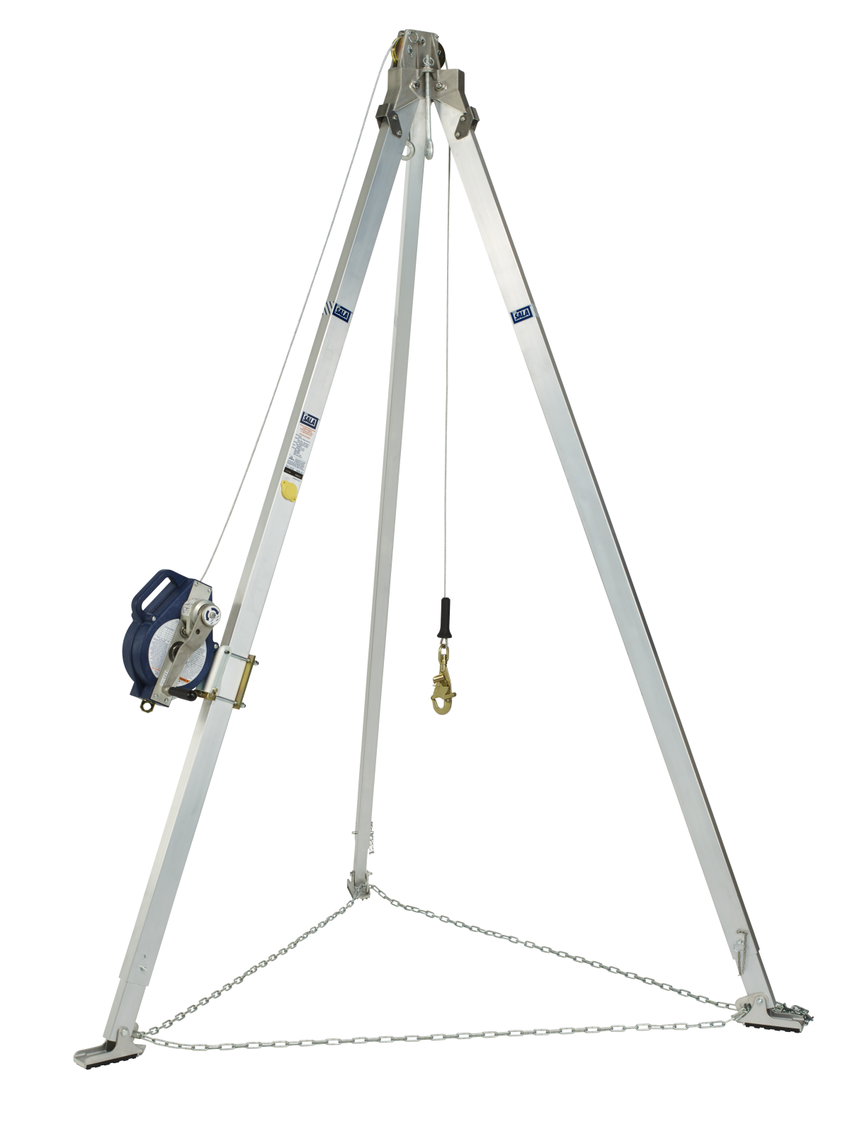 3M DBI-SALA Confined Space Aluminum Tripod with 3-Way SRL - 7 ft Tripod - 50 ft Galvanized Cable - 8301090