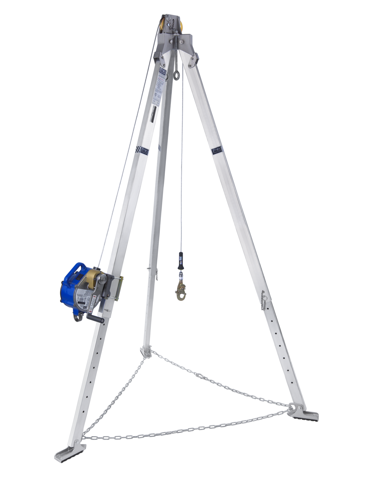 3M DBI-SALA Confined Space Aluminum Tripod with 3-Way SRL - 9 ft Tripod - 50 ft Stainless Steel Cable - 8301094