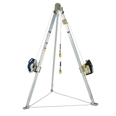 3M DBI-SALA Confined Space Aluminum Tripod with Winch and 3-Way SRL - 60 ft (Winch) - 50 ft (SRL) - Galvanized Cable - 8301076