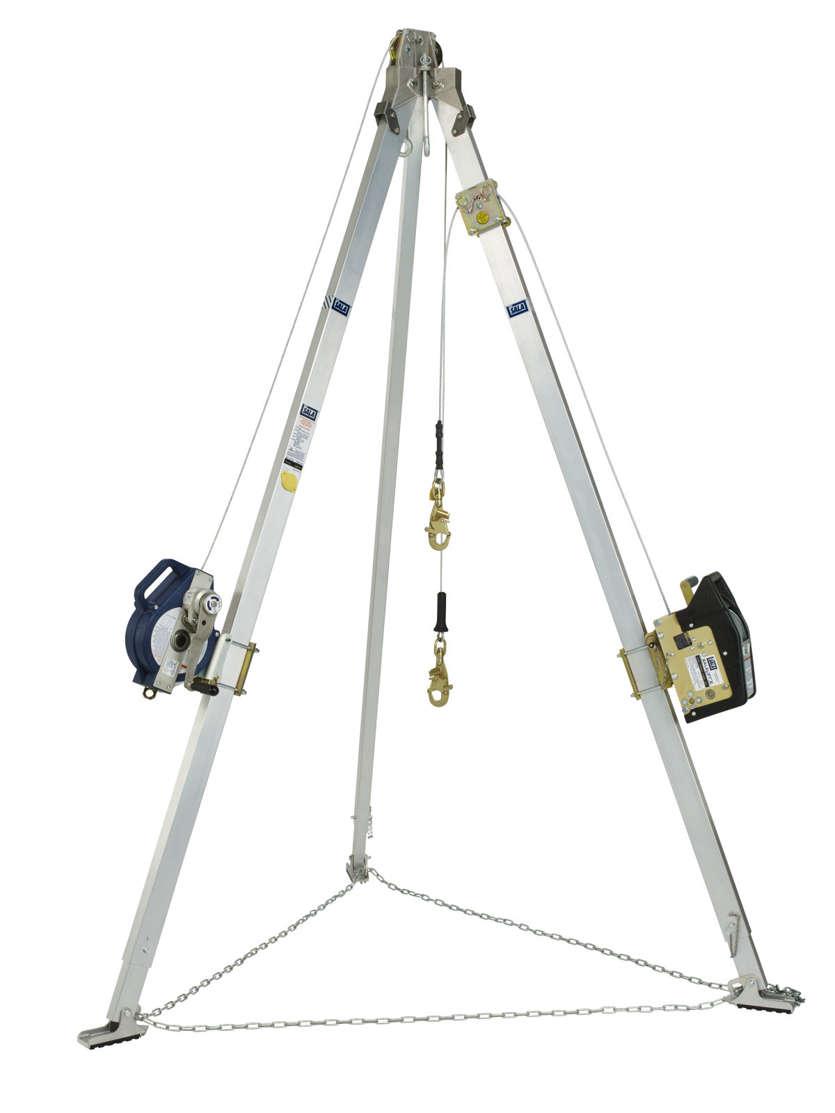 3M DBI-SALA Confined Space Aluminum Tripod with Winch and 3-Way SRL - 60 ft (Winch) - 50 ft (SRL) - Galvanized Cable - 8301076