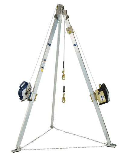 3M DBI-SALA Confined Space Aluminum Tripod with Winch and 3-Way SRL - 60 ft (Winch) - 50 ft (SRL) - Galvanized Cable - 8301076