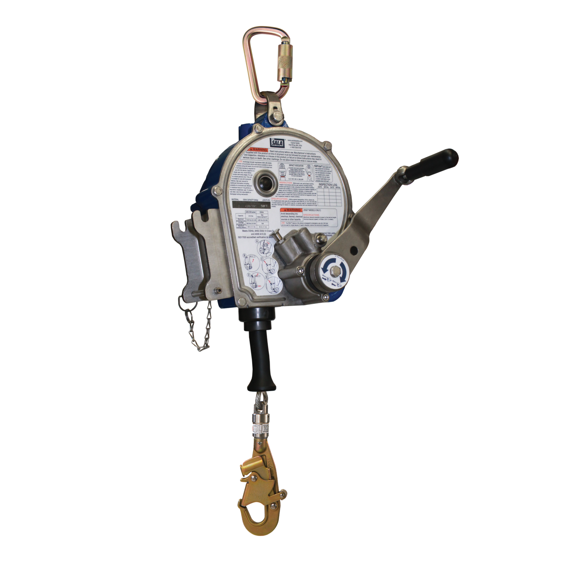 3M DBI-SALA Confined Space Aluminum Tripod with Winch and 3-Way SRL - 60 ft (Winch) - 50 ft (SRL) - Stainless Steel Cable - 8301071